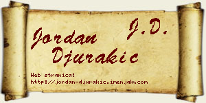 Jordan Đurakić vizit kartica